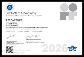 TierOneTrips IATA Certificate